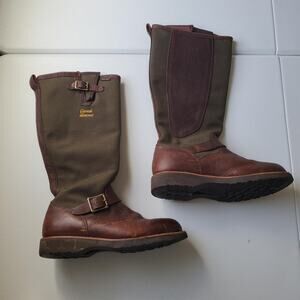 Chippewa Brome 17" Boots Mens 9.5 Brown Leather Waterproof Snake Pull On